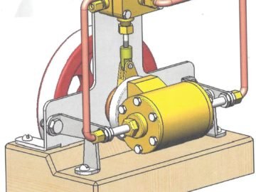 Horizontal Engine with Moving Cylinder